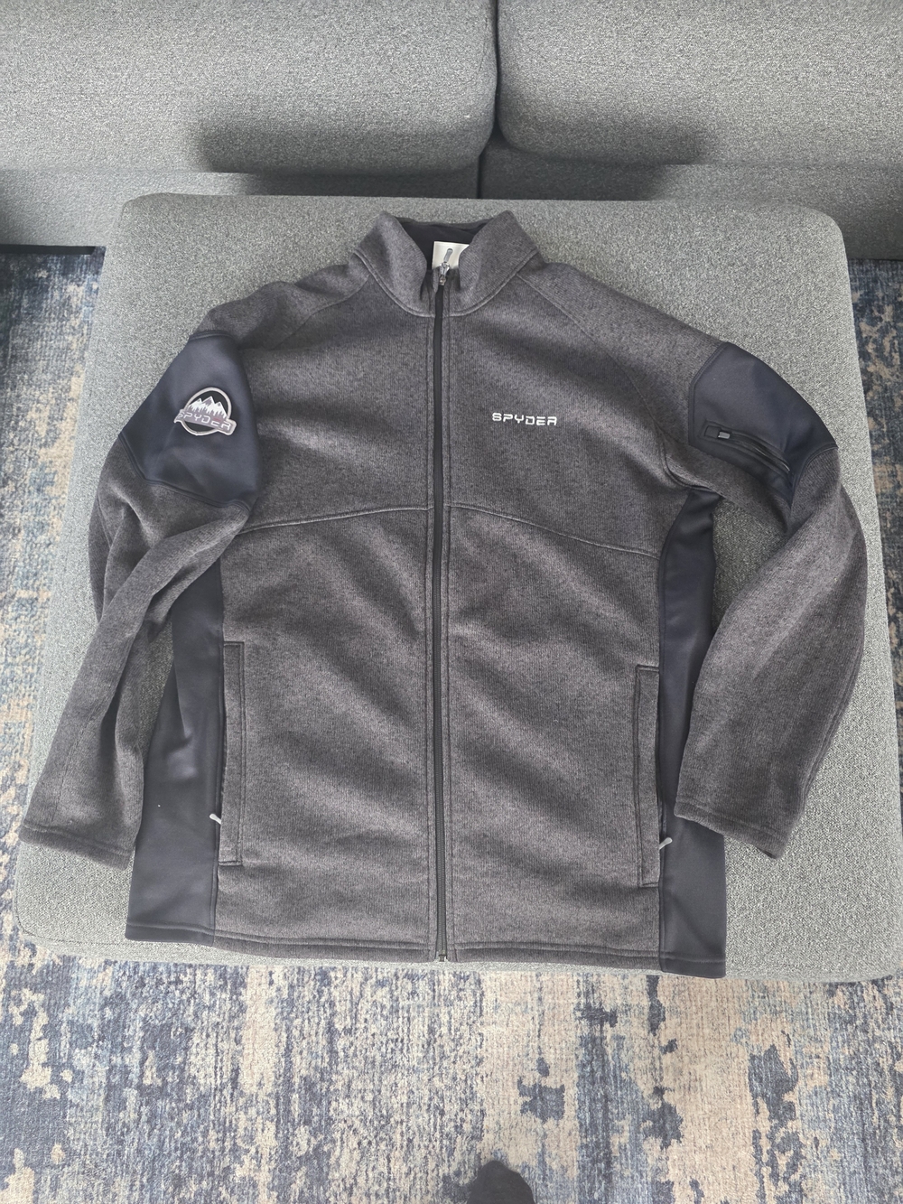 Spyder Men’s Gray Full-Zip Performance Jacket